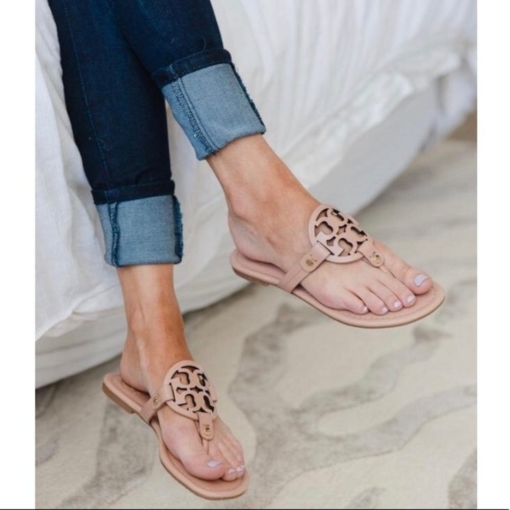 NEW Tory Burch Miller Leather Sandals - Picture 7 of 13
